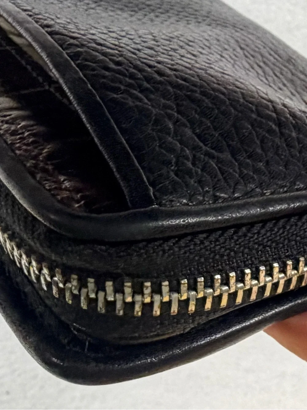 Brighton Black Brown Leather Organizer Wallet Zip Around Card ID Holder